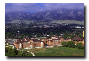 Campus with mountains in background